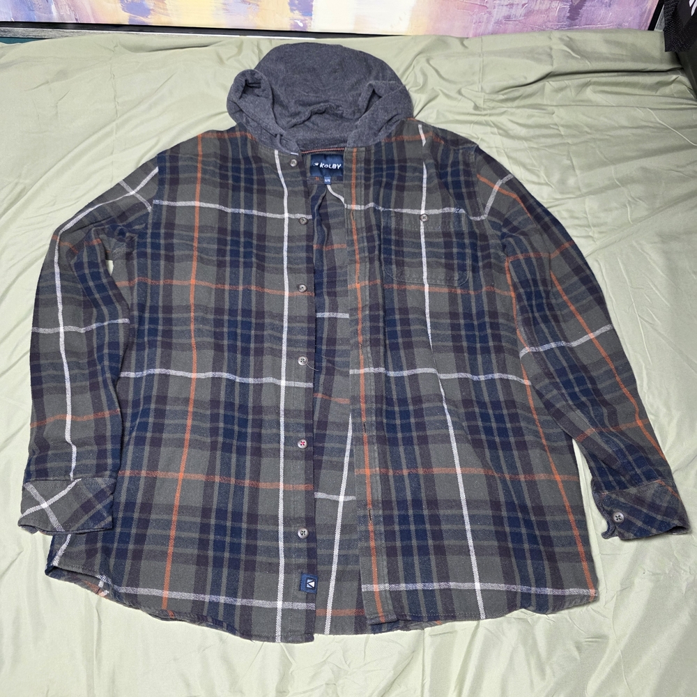 Levi's Men's Plaid Jacket - Green and Gray